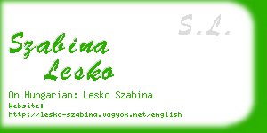 szabina lesko business card